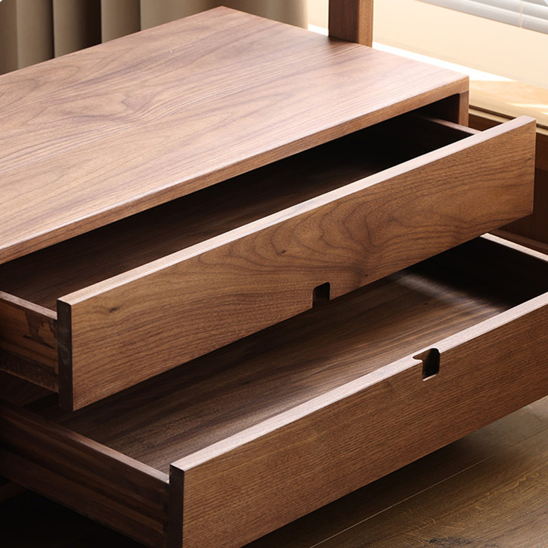 Black Walnut Coat Rack Large Drawer Storage