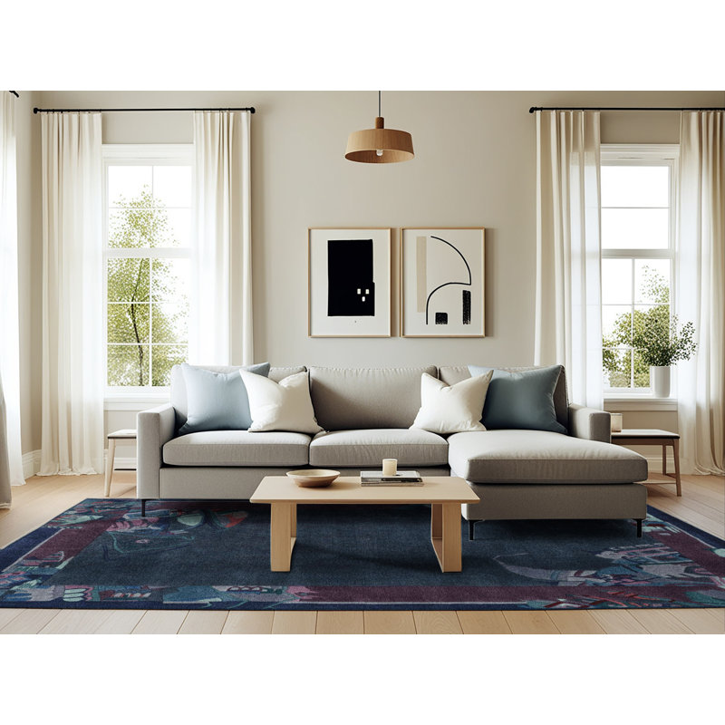 Abstract Indoor Rug, Rectangle 6' x 9'