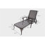 Chaise longue en aluminium coulé brun 1Pcs-130677901