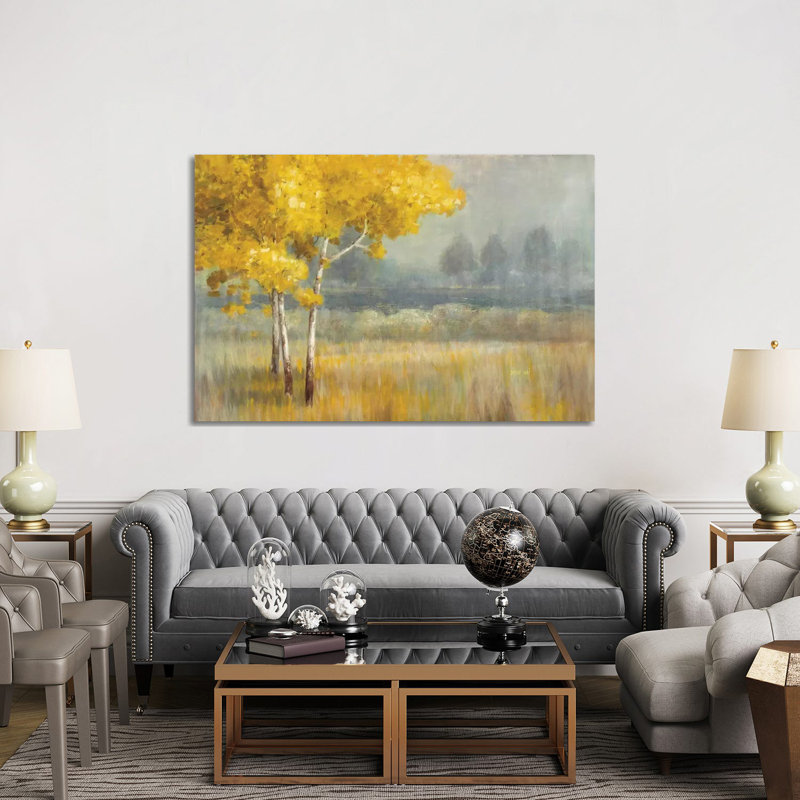 Yellow Landscape by Danhui Nai - Wrapped Canvas Painting, 152.5 cm H x 101.5 cm W