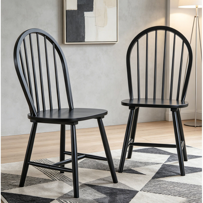 Ensemble de 2 chaises 36 po H, Noir