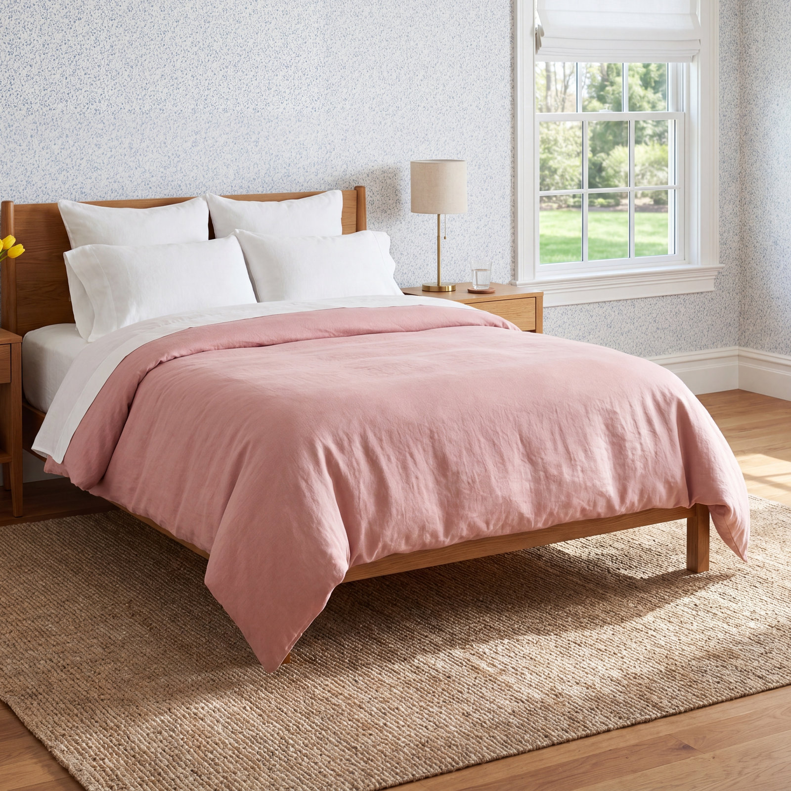 French Linen Duvet Cover Set, Clay, Twin Duvet Cover