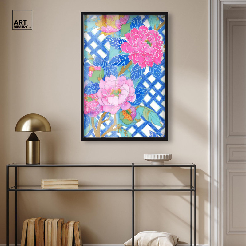 Décoration murale Joyful Gridlock Shadowbox Print par Art Remedy, cadre noir, 25 x 37, H 37 po x l 25 po, Structure noire