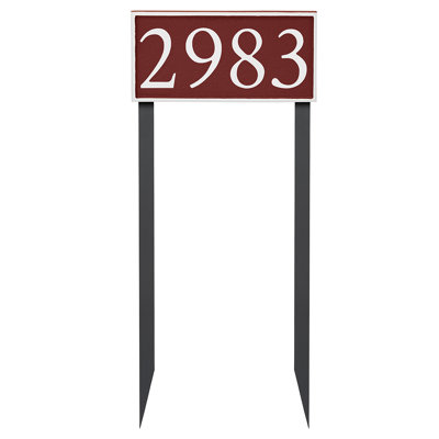 Plaque d'adresse pour pelouse sur 1 ligne