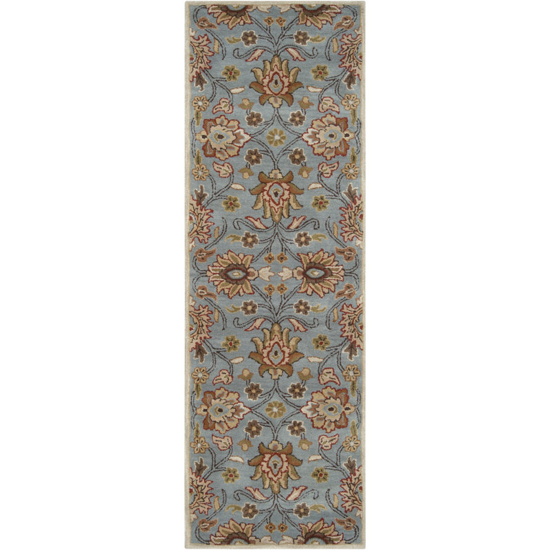 Tapis gris moyen en laine Arden, Tapis de couloir 2 pi 6 po x 8 pi