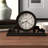 Bishop Traditional Analogue Solid Wood Quartz Movement / Crystal Tabletop Clock with Alarm in Worn Black