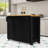 Rolling Kitchen Island Cart with Extendable Table, 3 Drawers, Storage Cabinet and Power Outlet-785041258