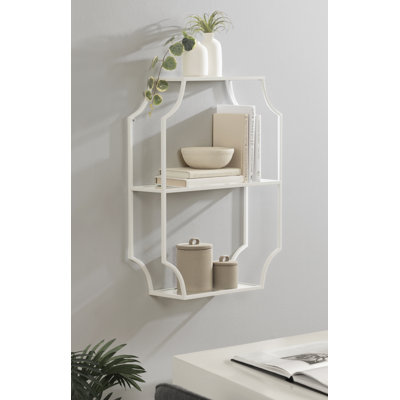 Johnalbert 3 Piece Scalloped Metal Accent Shelf