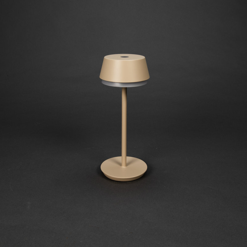 Lyon Cordless Table Lamp - USB Rechargeable, RGB Dimmable LED, Elegant Design, Beige