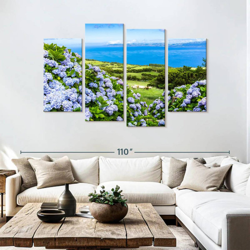 Harnek Madalena Valley Hydrangeas, 54" H x 84" W