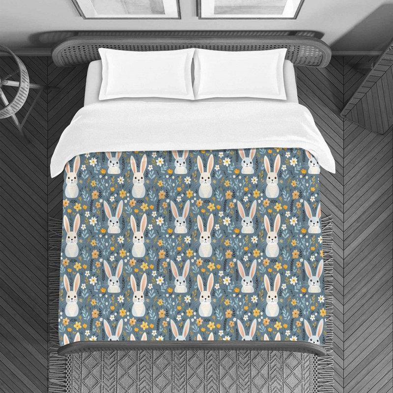 Easter Bunny Duvet Cover, Twin Duvet Cover
