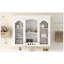 Armoire à pharmacie murale, armoire de salle de bain murale avec 2 portes en verre, armoire de rangement encastrée au-dessus de la toilette avec rangement, blanc