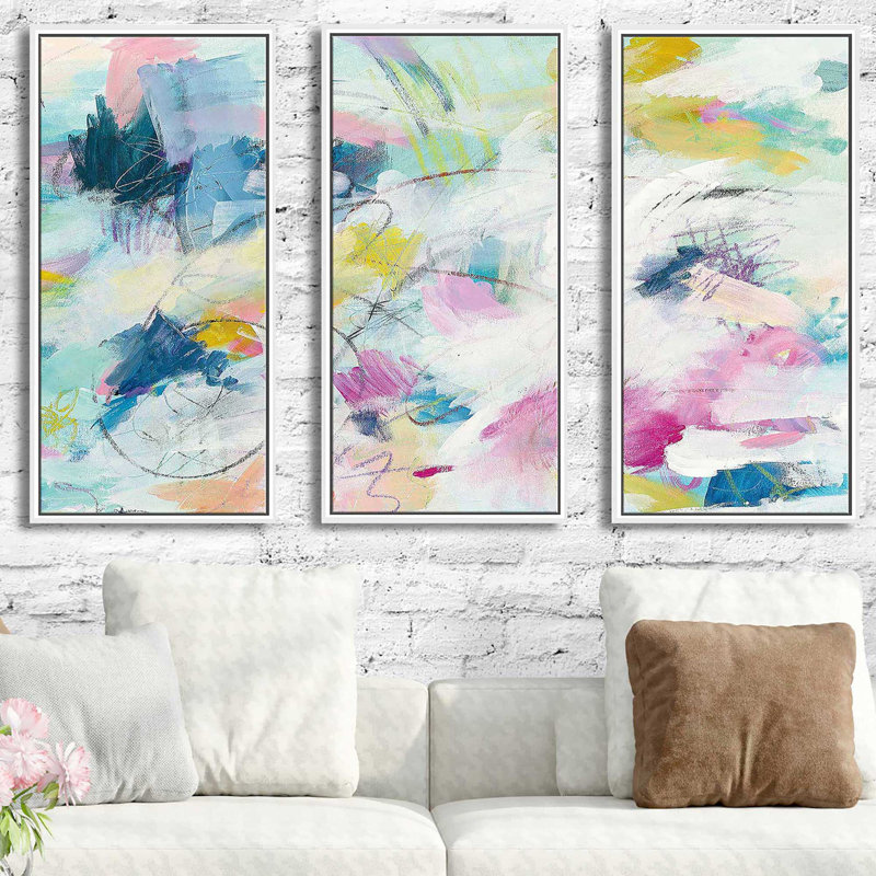 "Daylightonomies II", reproduction sur toile flottante 3 pièces, H 33,5 po x l 52,5 po x P 2 po