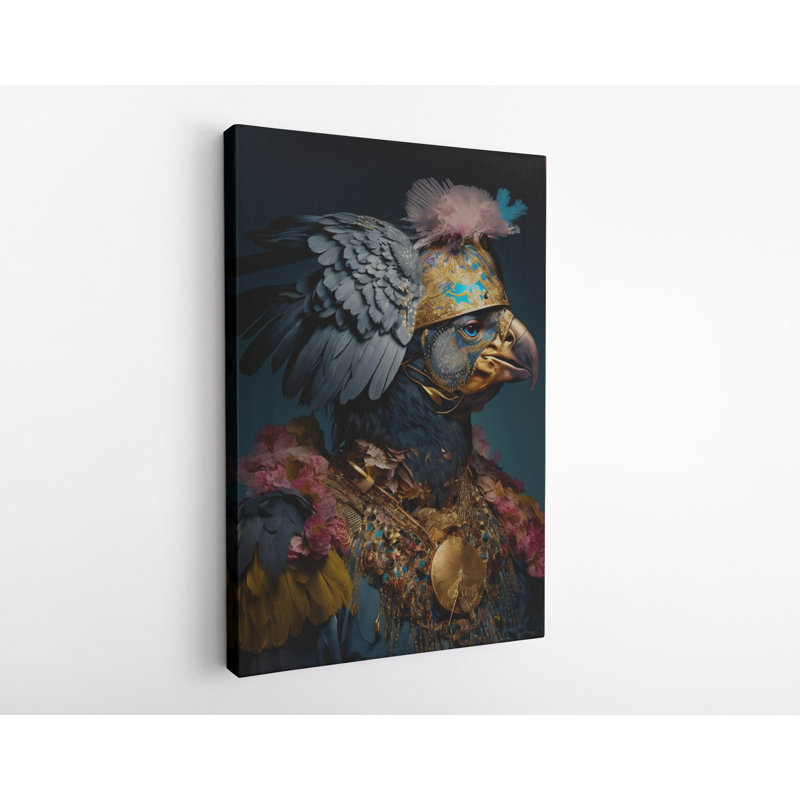 Aigle de la garde royale sur toile, H 24 po x l 16 po x P 1 po
