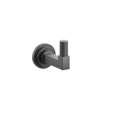 Emtek Select Single Hook w/ Step Disc Rosette, Square Stem & Knurled Tip