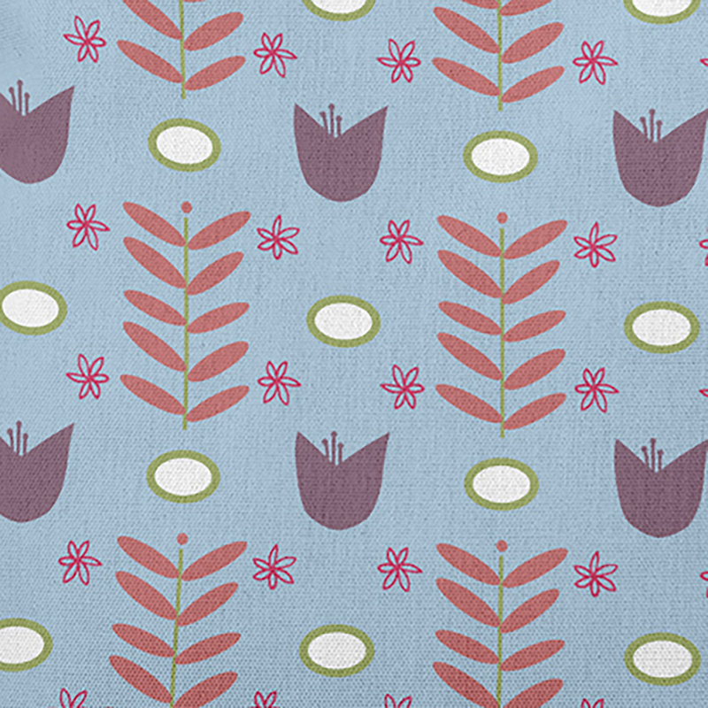 Housse et insert de coussin rectangulaire en polyester pour l'intérieur et l'extérieur, Bleu