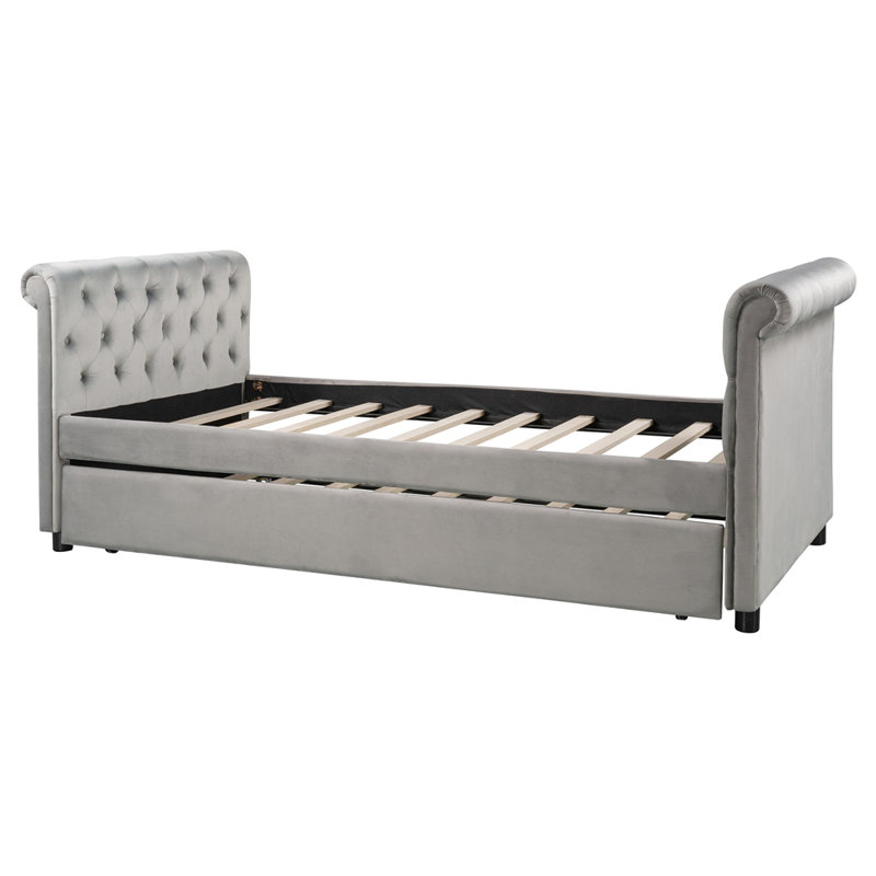 Gaurav Upholstered Daybed, Gray