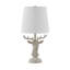 Lampe de table 18 po H en résine brune avec abat-jour