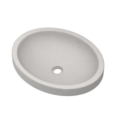 Tolosa NativeStone Concrete Oval Dual-Mount Bathroom Sink