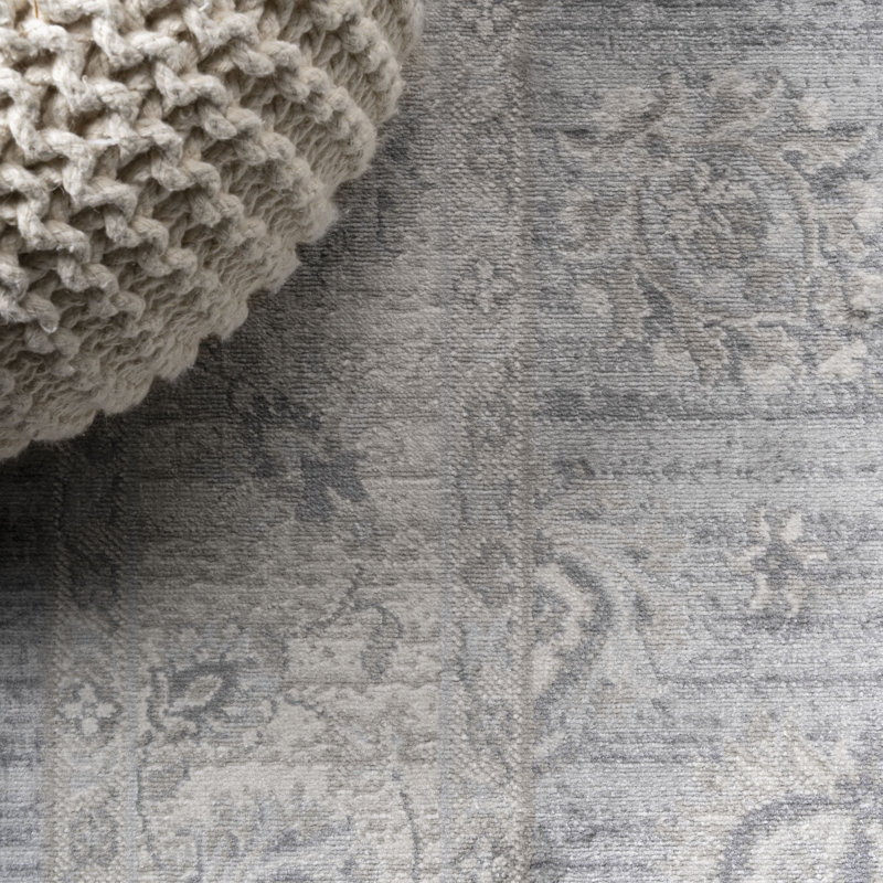 Modern Persian Vintage Moroccan Traditional Light Gray Rug, Rectangle 5'3" x 7'7"