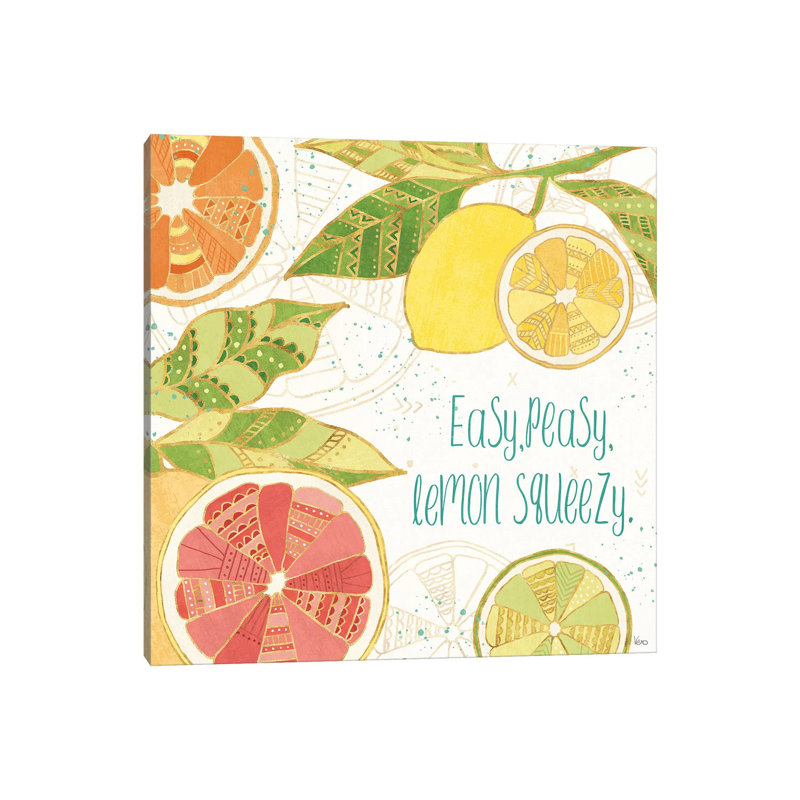 Citrus Splash III by Veronique Charron - Wrapped Canvas Print, 45.72 cm H x 45.72 cm W