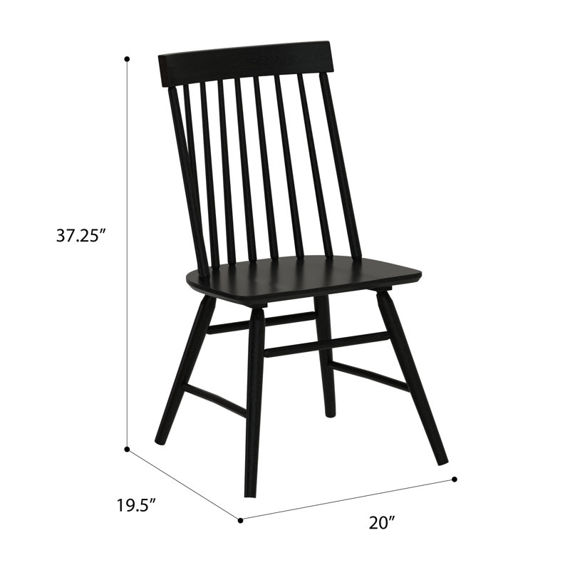 Chaises de salle à manger en ardoise, Noir