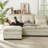 113" Chenille Fabric U Shaped Double Layer Soft Sofa with Toss Pillows-1811176692