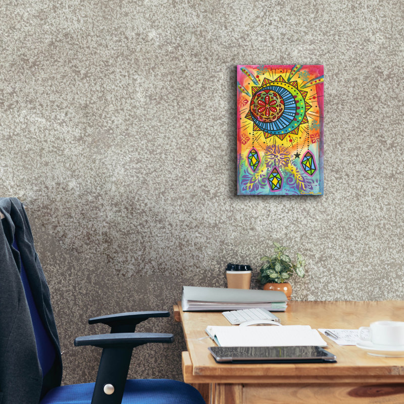 «Cosmic Balance 6» par Dean Russo, art mural sur toile, H 18 po x l 12 po x P 0,75 po