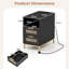35cm W Metal Bedside Table-65661217