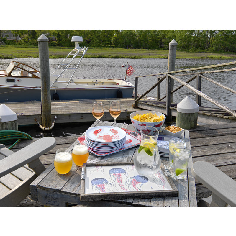 Scallop Shell Driftwood Food Serving Tray