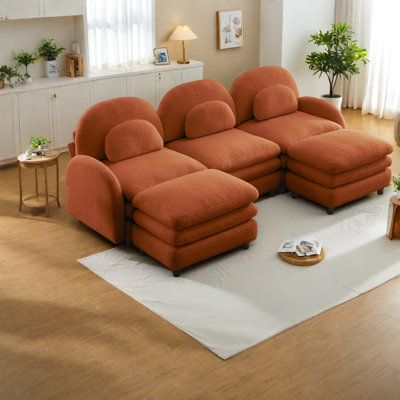 Canapé modulaire moderne en tissu Cloud Comfort