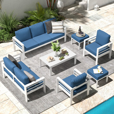Charlsa 9 - Person Patio Conversation Sets with Cushions