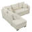82.6" L-shaped Sectional Pull Out Sofa Bed Sleeper Sofa with Two USB Ports, Two Power Sockets and a Movable Storage Ottoman, Beige