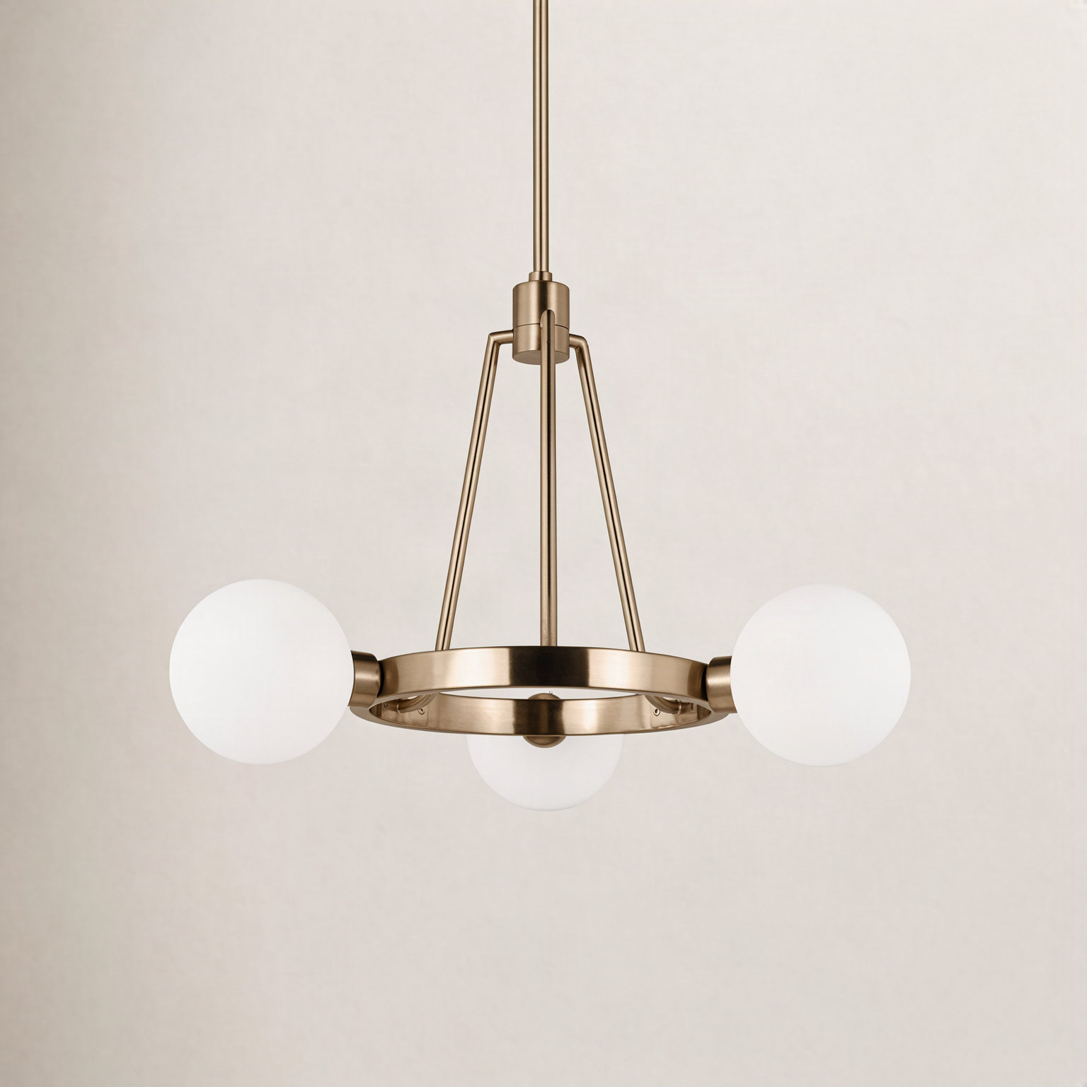 Loane 3-Light Chandelier, Satin Brass