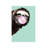 Sneaky Sloth Blowing Bubble Gum In Green by Big Nose Work - Print on Canvas-41187427-56674848