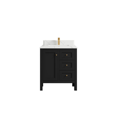 Nashville 30 In. W X 22 In. D Single Sink Bathroom Vanity In Evergreen With Cove Edge Empira Quartz