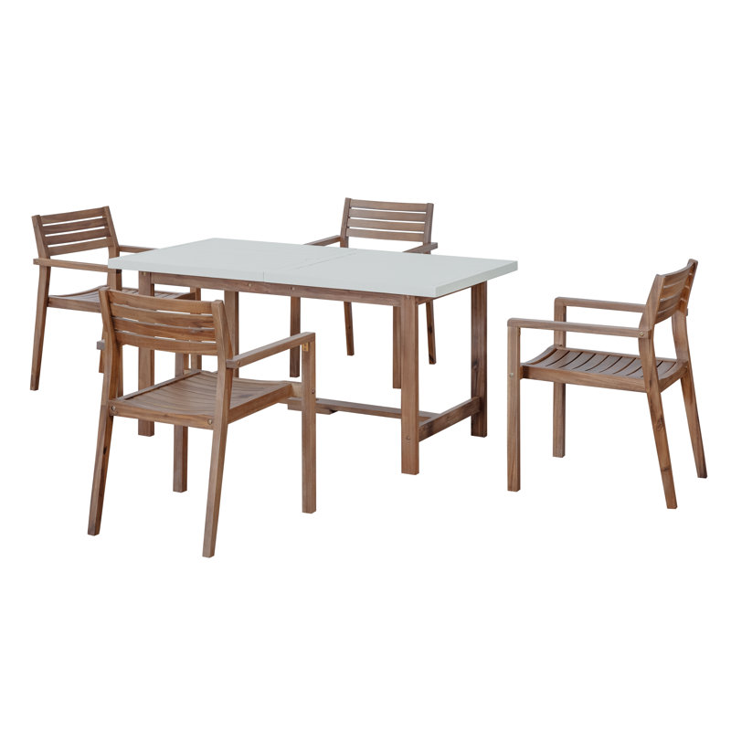 Ensemble repas 5 pièces Jalenor, Marron clair