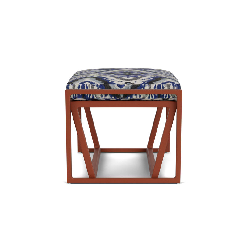 Summit Outdoor Ottoman, White, Yoko Mediterranean