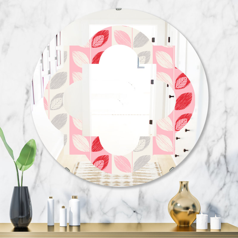 Miroir mural Quatrefoil, 23,6 po x 23,6 po, Botanical Design I