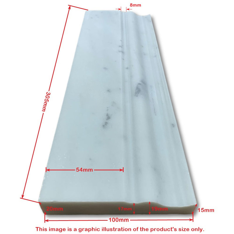 Calacatta 12" x 4" Marble Mosaic Tile, White/Gray
