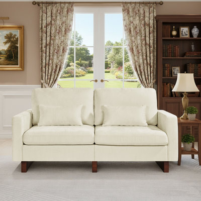 67" W Square Arm Loveseat 