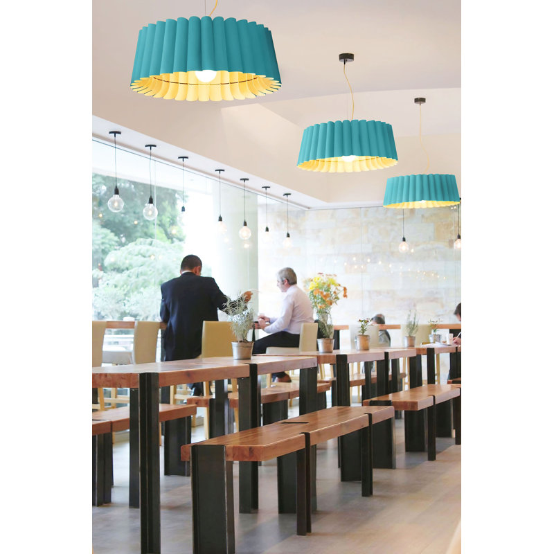 Luminaire suspendu unique à 1 lumière Renata, Essence légère
