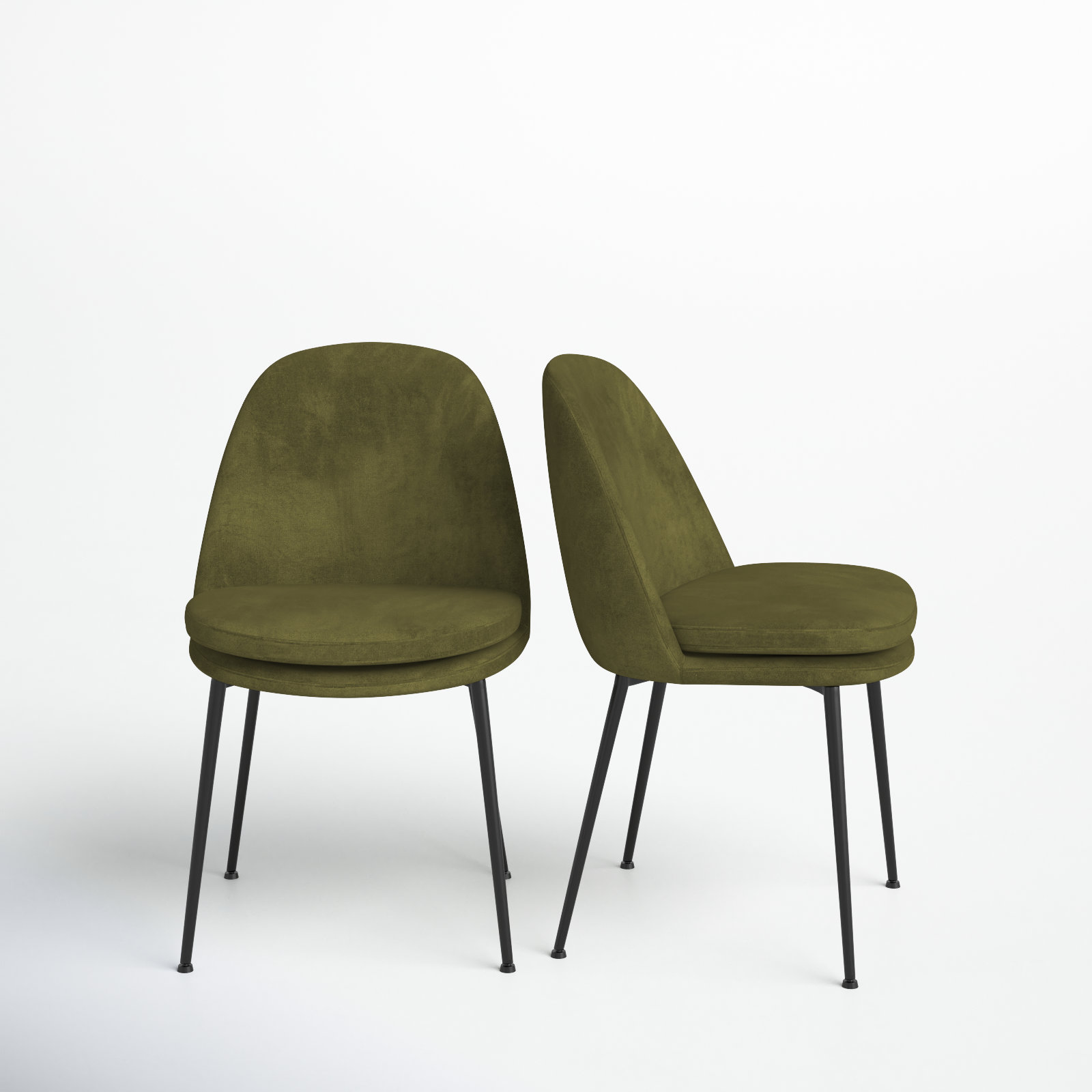 Vella velvet upholstered store side chair