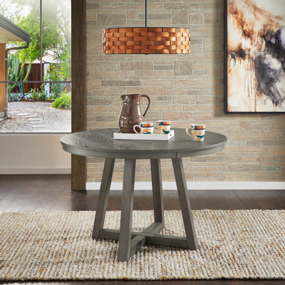 Cipolla Wood Finish Fixed Top Round Dining Table - 47" by Gracie Oaks