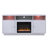 70-Inch White Walnut Tv Stand Fireplace Console With Heater, Led, 3 Open Shelves And Storage Cabinets Wide Finish Led Lights, 2 For 60 - 69 Inch Tvs