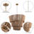 8 - Light 30"W Brown Modern 3 Tiered Drum Chandelier with Hand-Woven Rattan Shade Shade for Dining Room or Living Room-2134161191