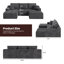 Canapé modulaire avec repose-pieds Boneless de 108 po avec repose-pieds, sans assemblage requis-1055517215