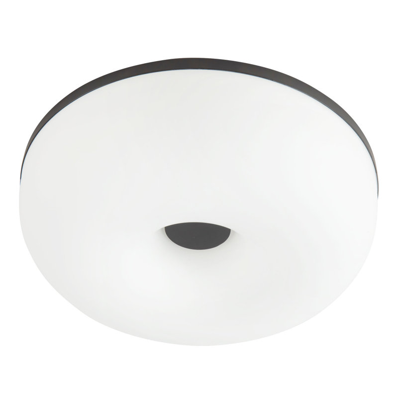 Jada 12-in Gold dimmable LED Flush Mount, Matte Black