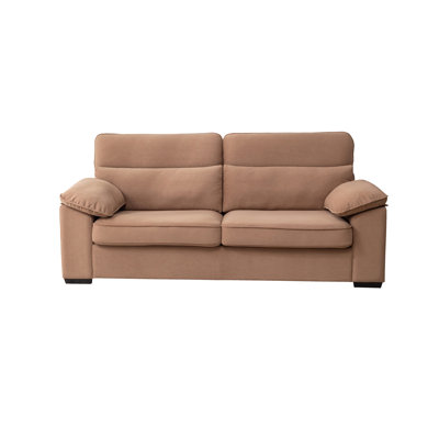 Lit Mid-Century 2 places convertible en grand, brun, lit stable avec fonction coulissante, sensation agréable