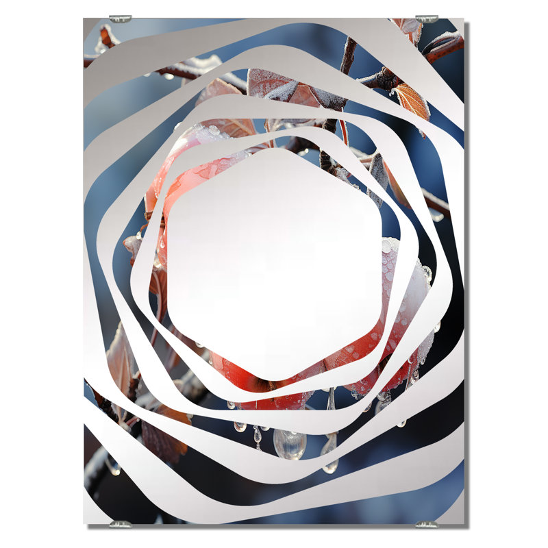 Alper - miroir mural paysage d'hiver MIR134127, 32 po x 24 po
